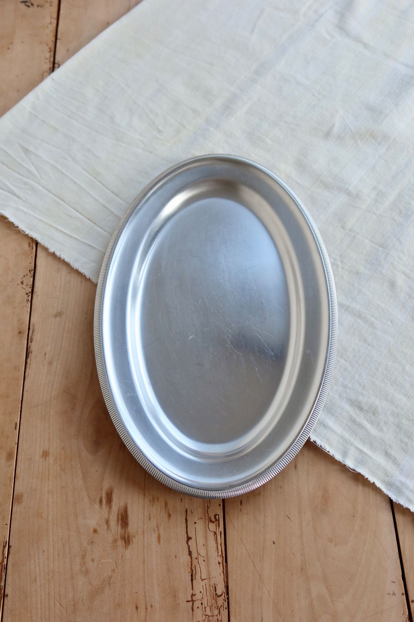 Vintage serving dish Rémy Letang silver-plated - Stylised border
