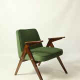 Pair of royal green velvet armchairs