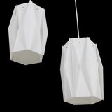 Rare set of 2 pendant lamps by Lars Schiøler for Hoyrup / Hoyruplight / 1960s-1970s