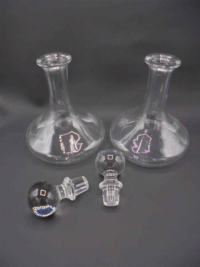 Pair of carafes decanter