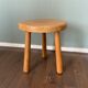 Table d'appoint moderne du milieu du siècle ou tabouret en chêne, années 1960