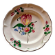 Assiette faïence de l'est St Clément décor tulipe
