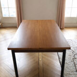 Large vintage extendable wooden dining table – 140 to 224 cm