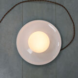 Lampe murale en céramique blanche vintage