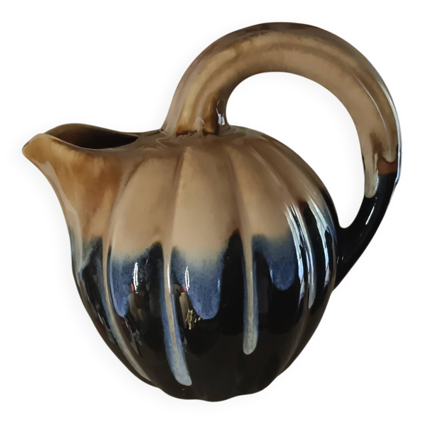 Pichet en céramique émaillée « Citrouille » – Attribué à Alpho