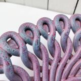 Vallauris ceramic slip fruit bowl