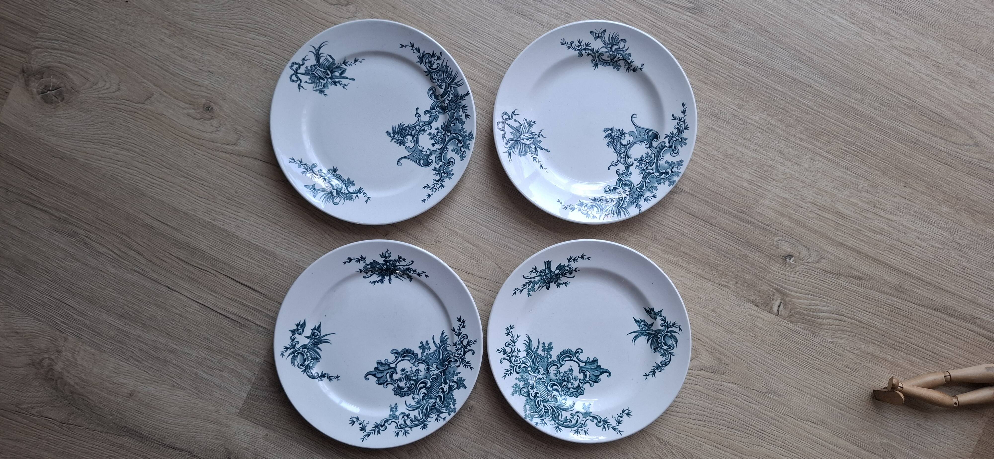 Set of 4 Regent BFK 1920 dinner plates