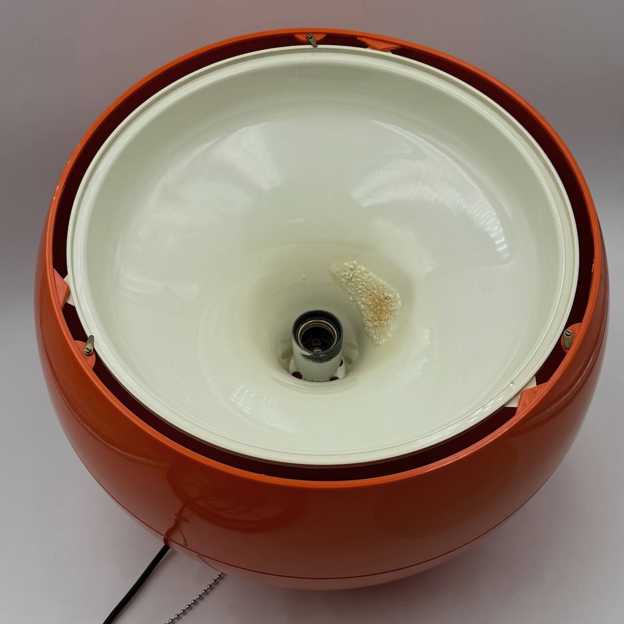 Orange Pallade Hanging Lamp by Artemide Space Age Design Icon