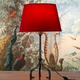 Wrought iron tripod table lamp