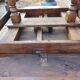 19th-century walnut drop-leaf table.