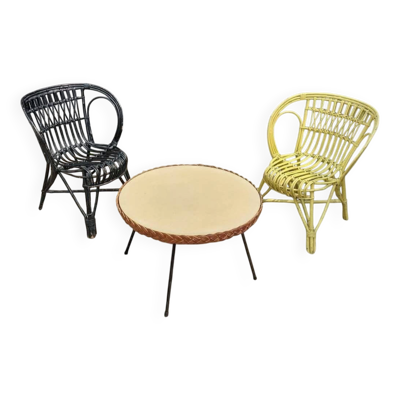 Salon fauteuil table basse