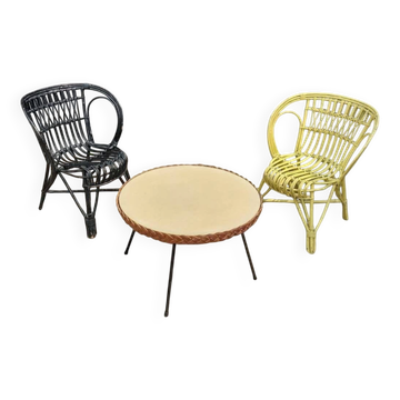 Salon fauteuil table basse
