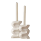 Duo of candle holders - CREAM WHITE
