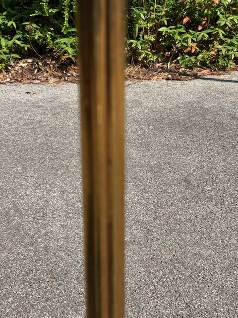 old floor lamp / gilded bronze light fixture / vintage
