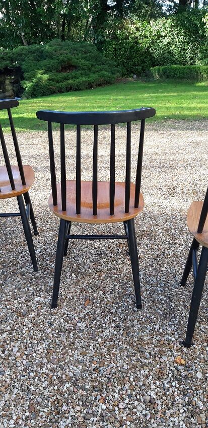 Lot of 4 vintage Scandinavian-style chairs