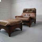 Ranger lounge chair with ottoman by Erik Deforce for Gervan Belgium, 1970.