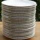 White and gold plate service, Vitriam porcelain