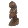 Hand-carved female bust in black wood, Baoulé style, 1960/90