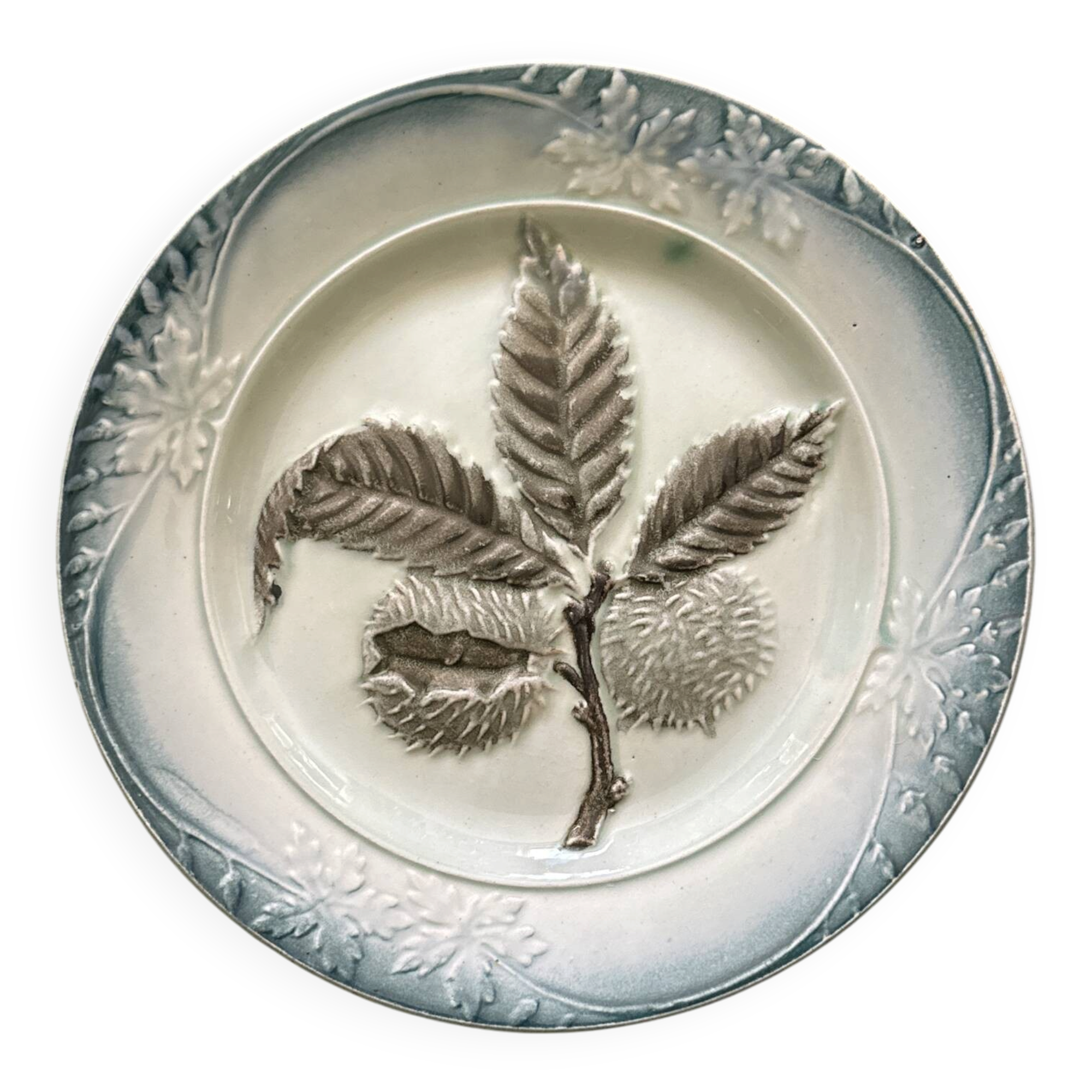 Ensemble de 4 Assiettes à dessert en Barbotine