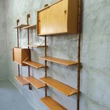 Mid-century modular teak wall unit by john texmon for blindheim mobelfabrik, norway, 1960s