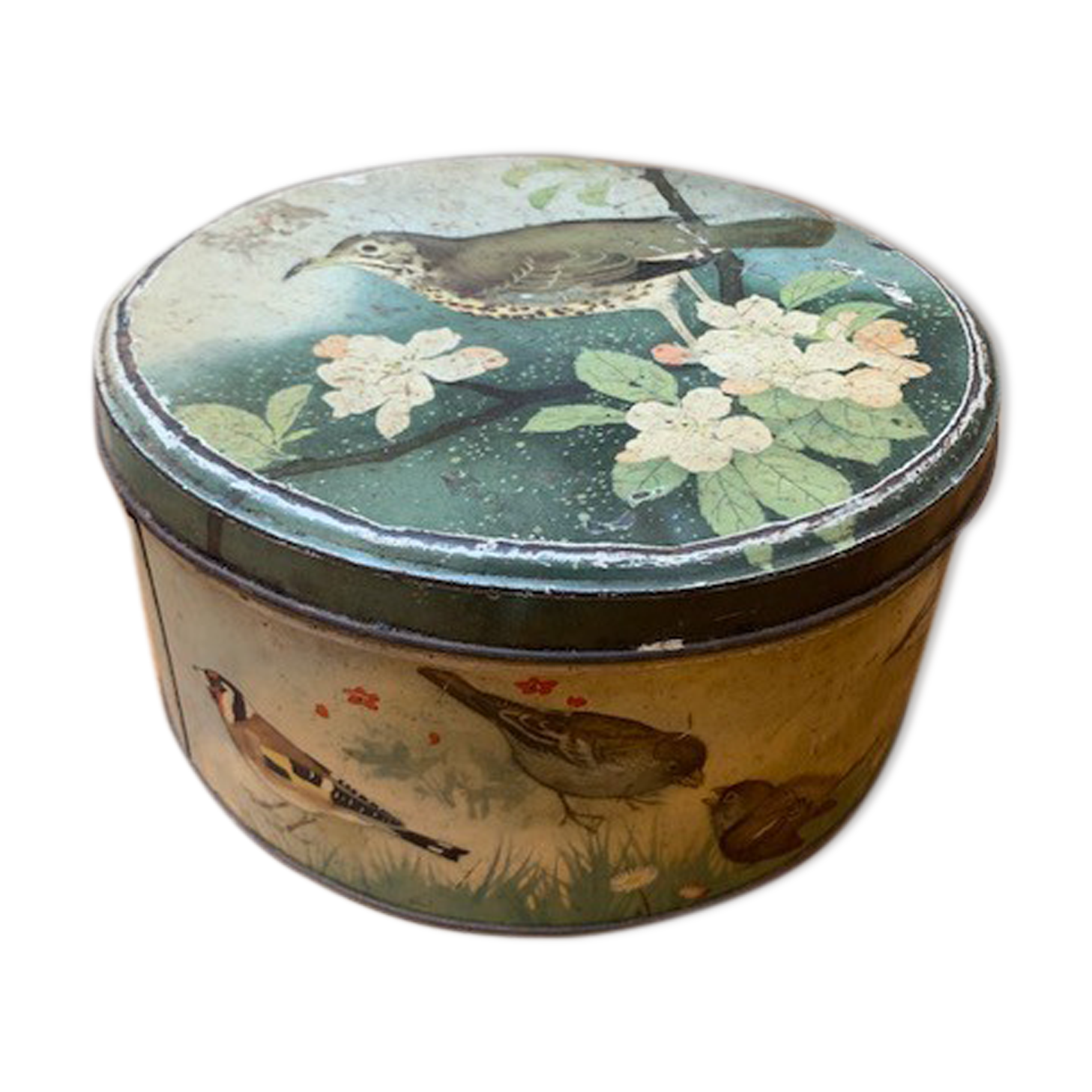 Metal biscuit tin