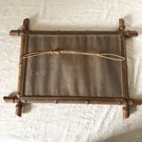 Antique wooden mirror turned bamboo style