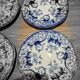 Lot of 6 flat plates Creil Montereau model Flora