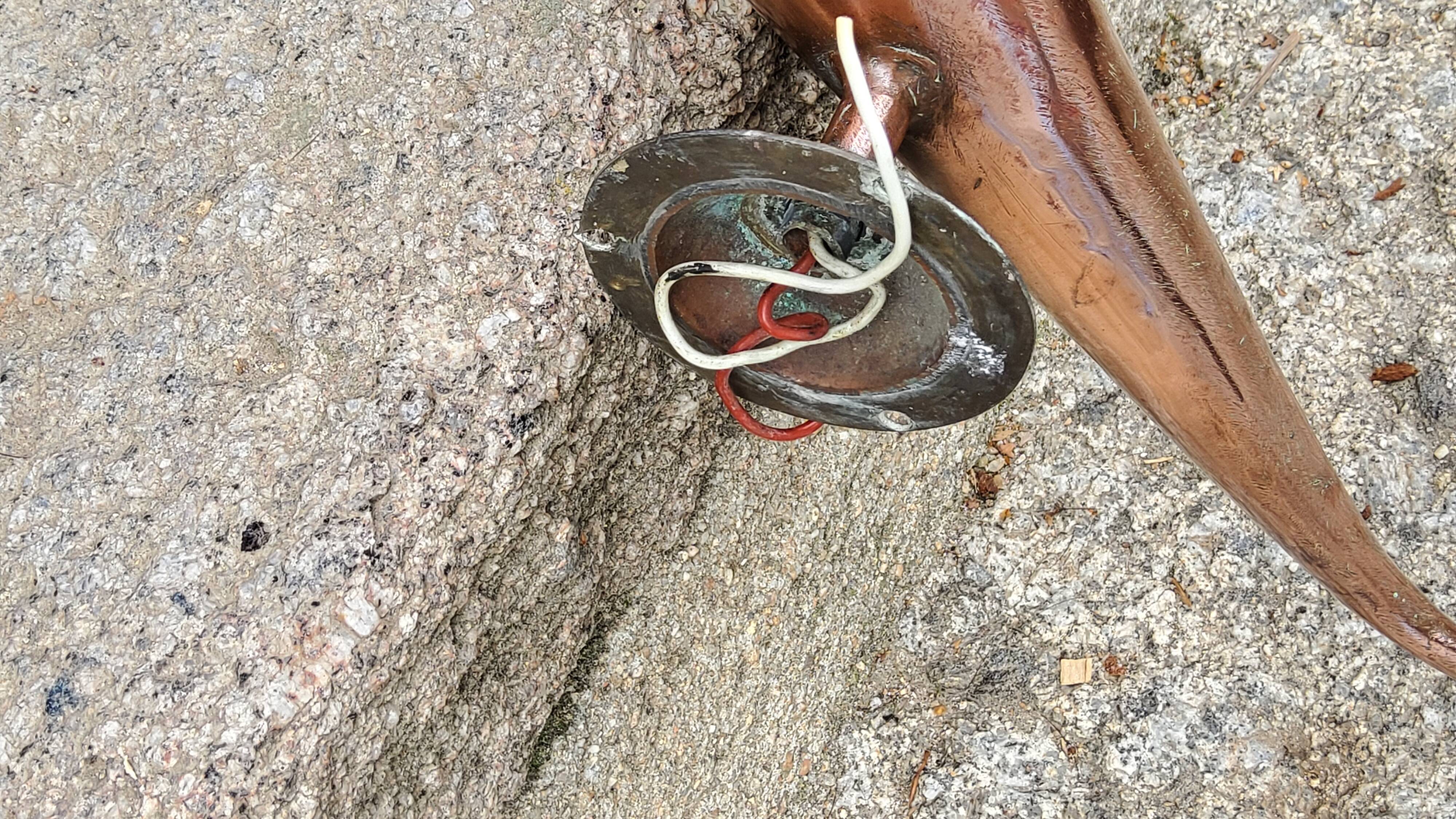 Pair of vintage 50s copper and metal wall lights