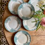 Lot de 6 assiettes plates en terre de fer (LOT 5)