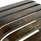 Table d'appoint tabouret en contreplaqué courbé danois design années 80