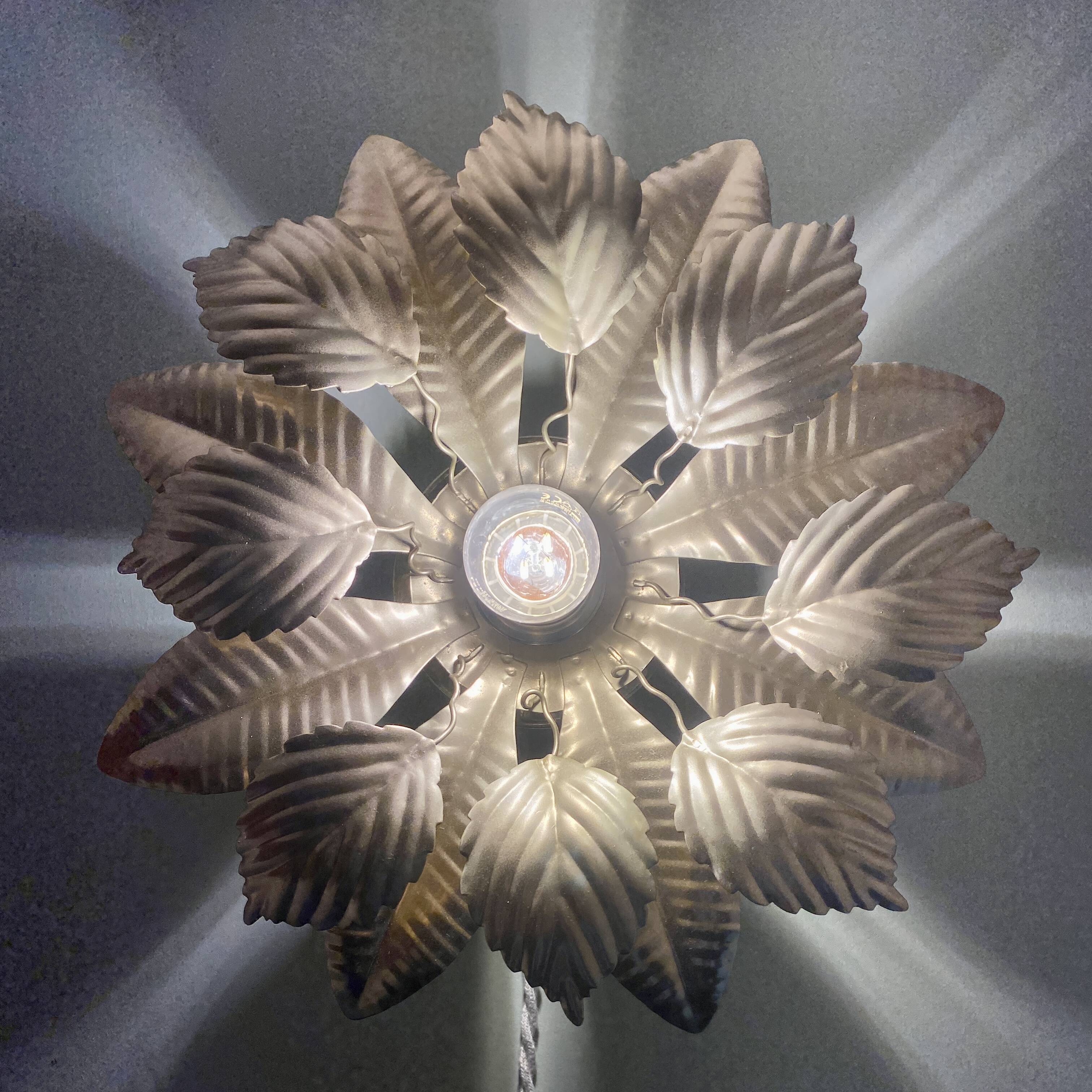 Vintage wall light in gold metal