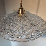 Vintage chiseled glass pendant light