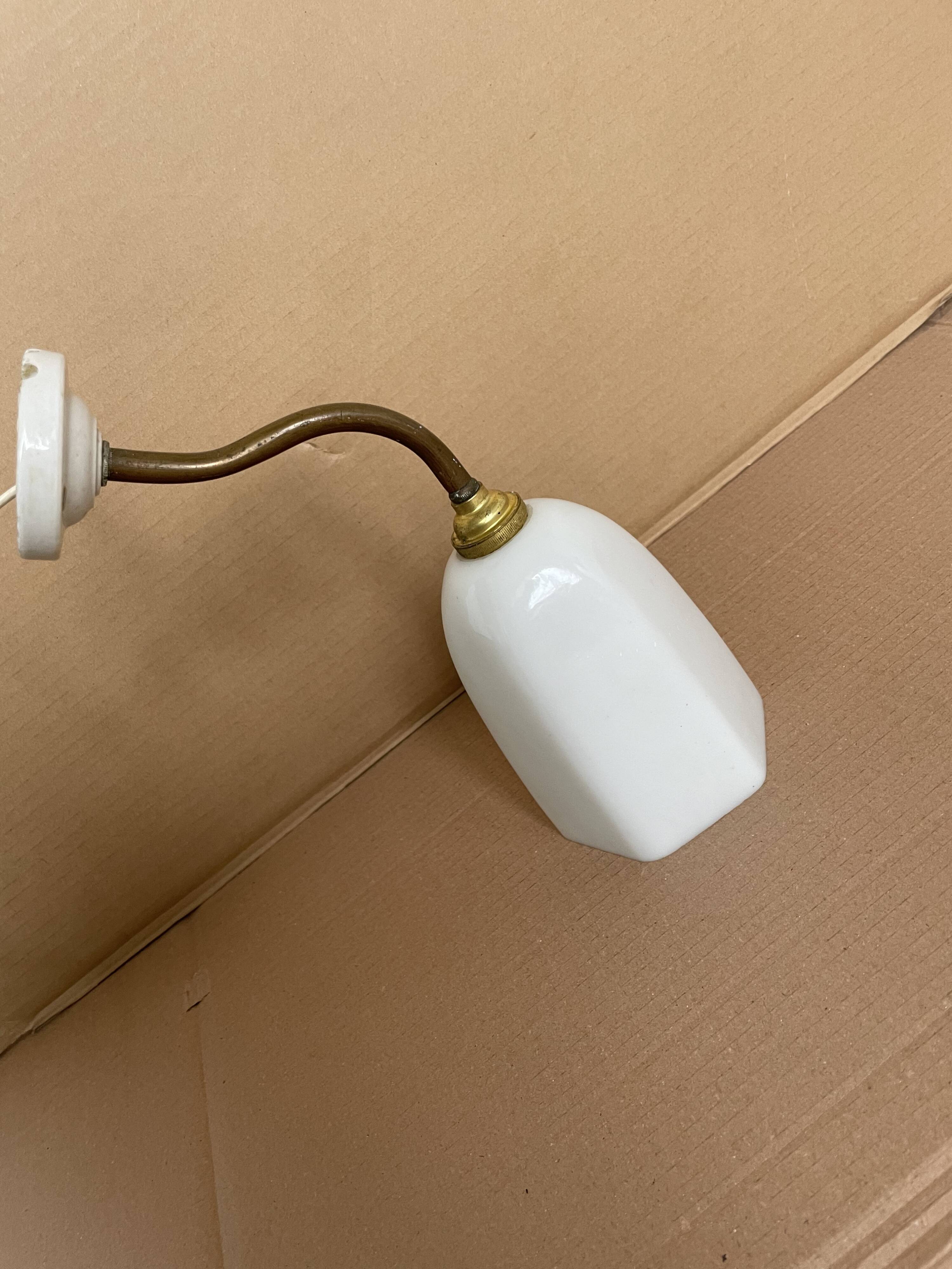 Antique Art Deco swan neck wall light