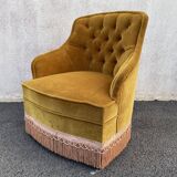 Padded golden yellow velvet toad