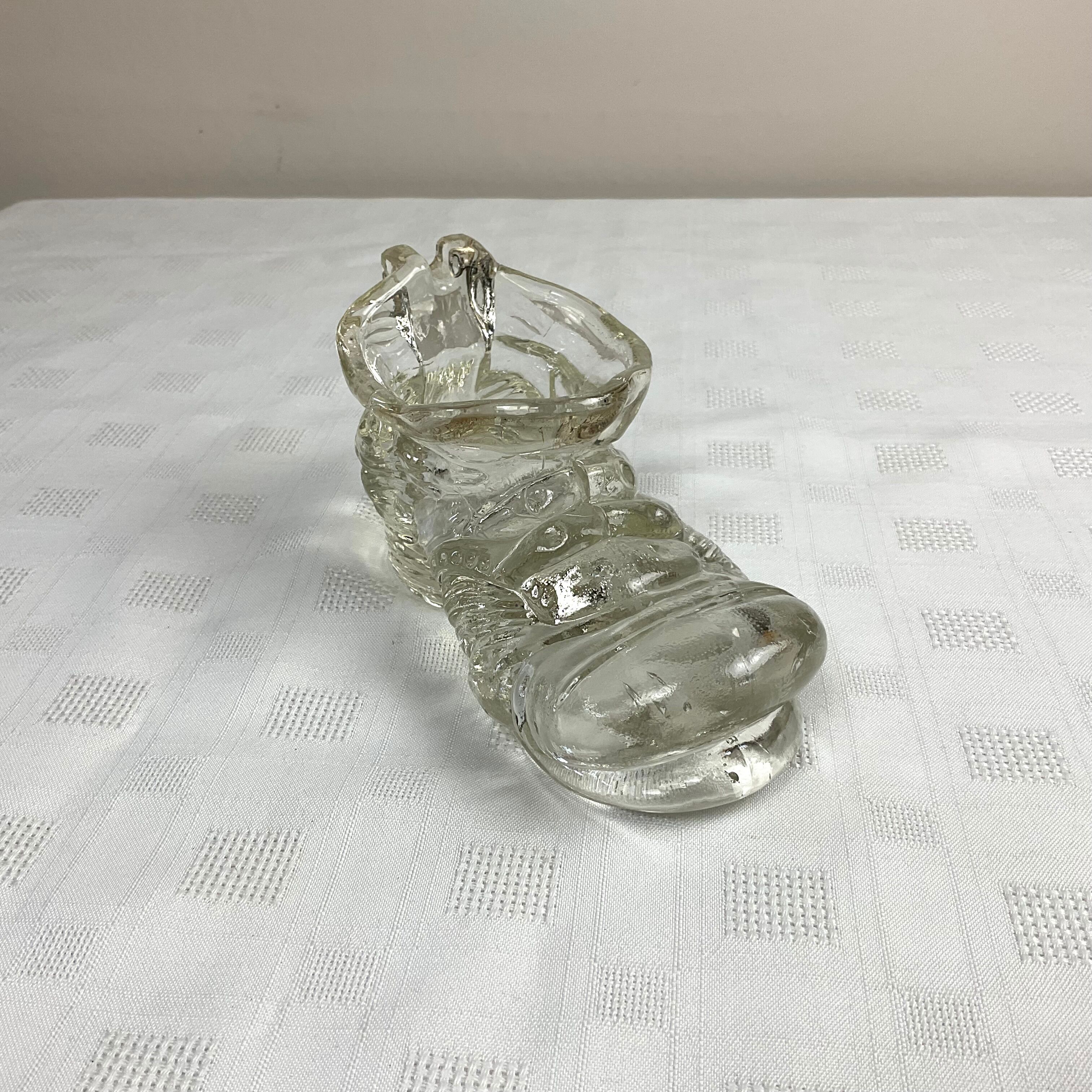 Vintage glass shoe ashtray