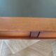 minister's desk - 2 drawers - solid wood - faux leather writing pad - Louis Philippe