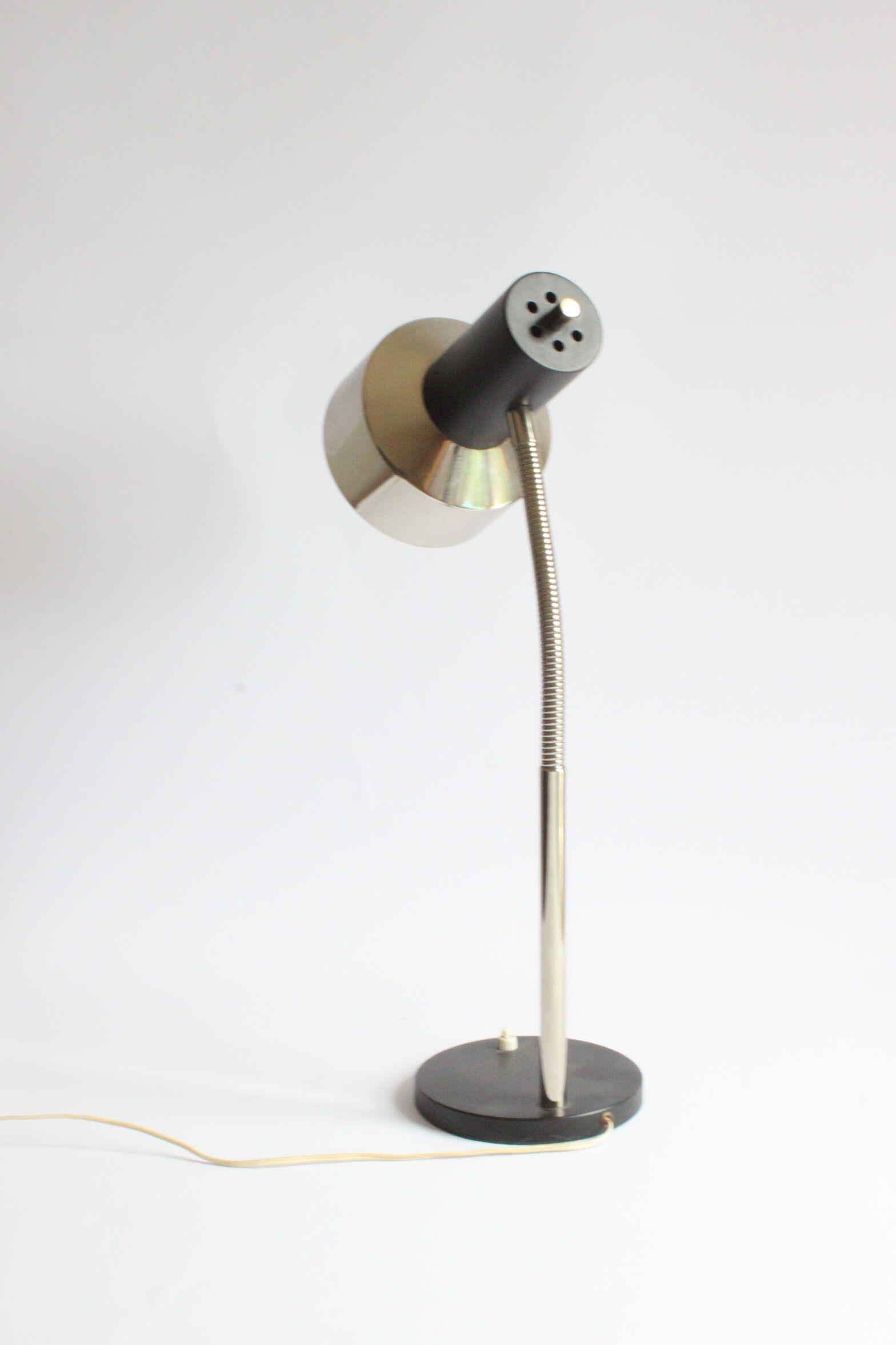 Gooseneck Copper Desk Lamp by Massive Belgium 1960s