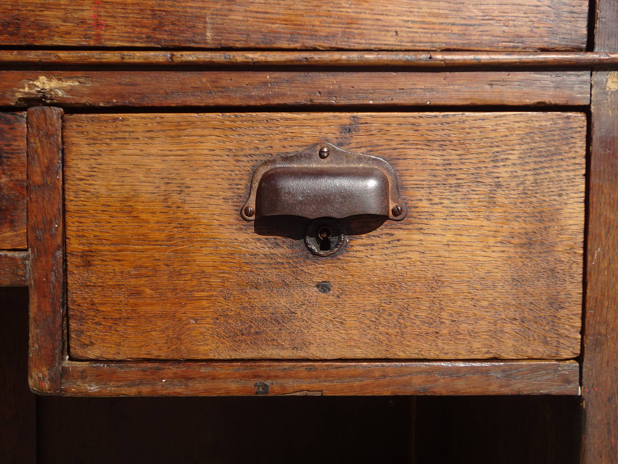 Office furniture, old glove maker's table.