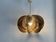 Vintage 1960 Scandinavian suspension light in wire and wood - 30 x 21 cm