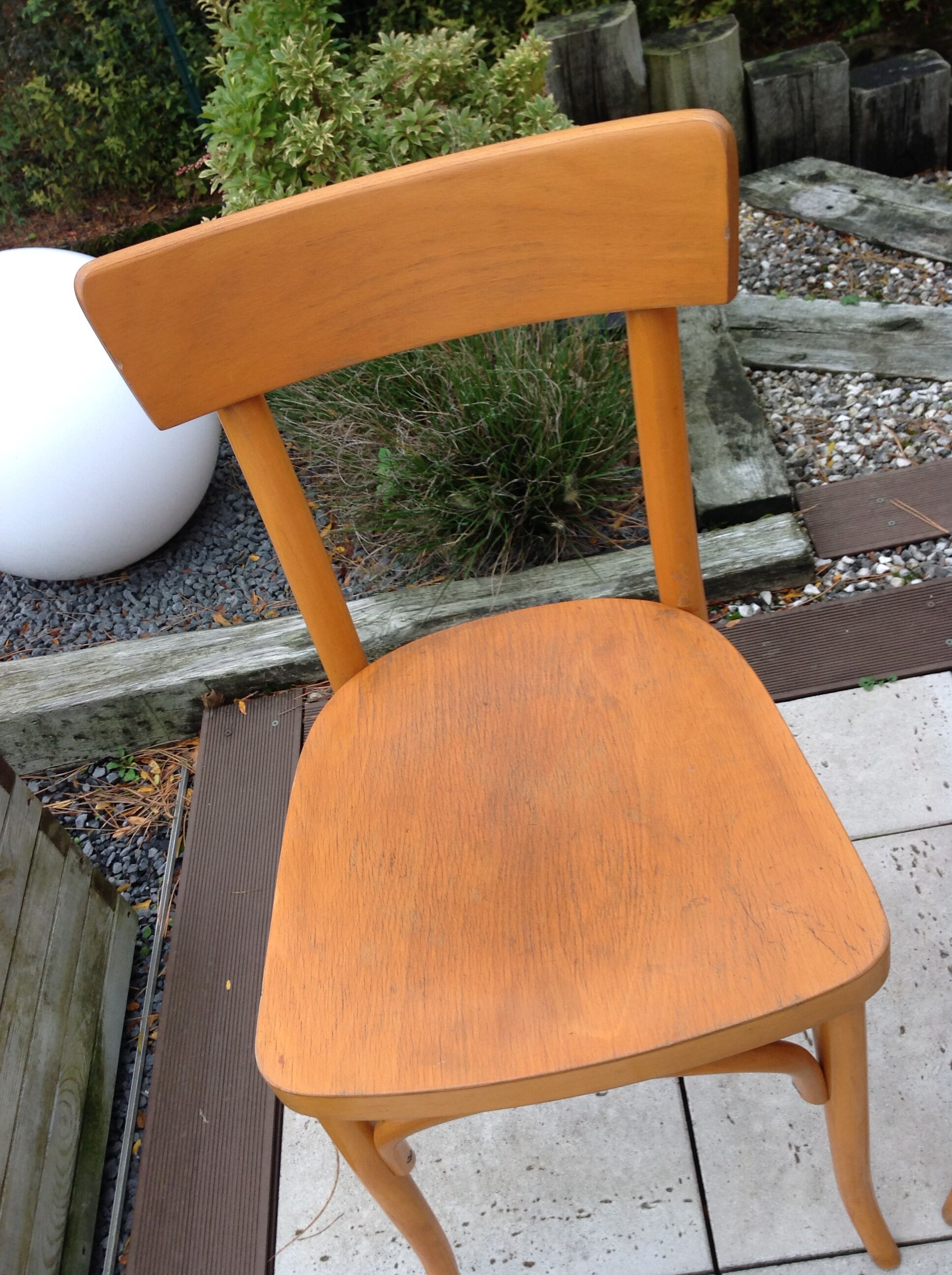 Pair of Thonet bistro chairs, 30-40s