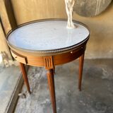 White marble hot water bottle table