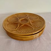 5 assiettes à coquillages vintage
