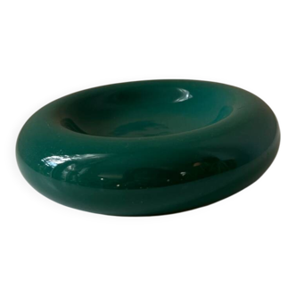 Round green ashtray/pocket organizer by François Chatain, France, 1980