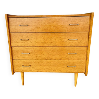Vintage 4-drawer chest of drawers by Capelle, circa 1960s