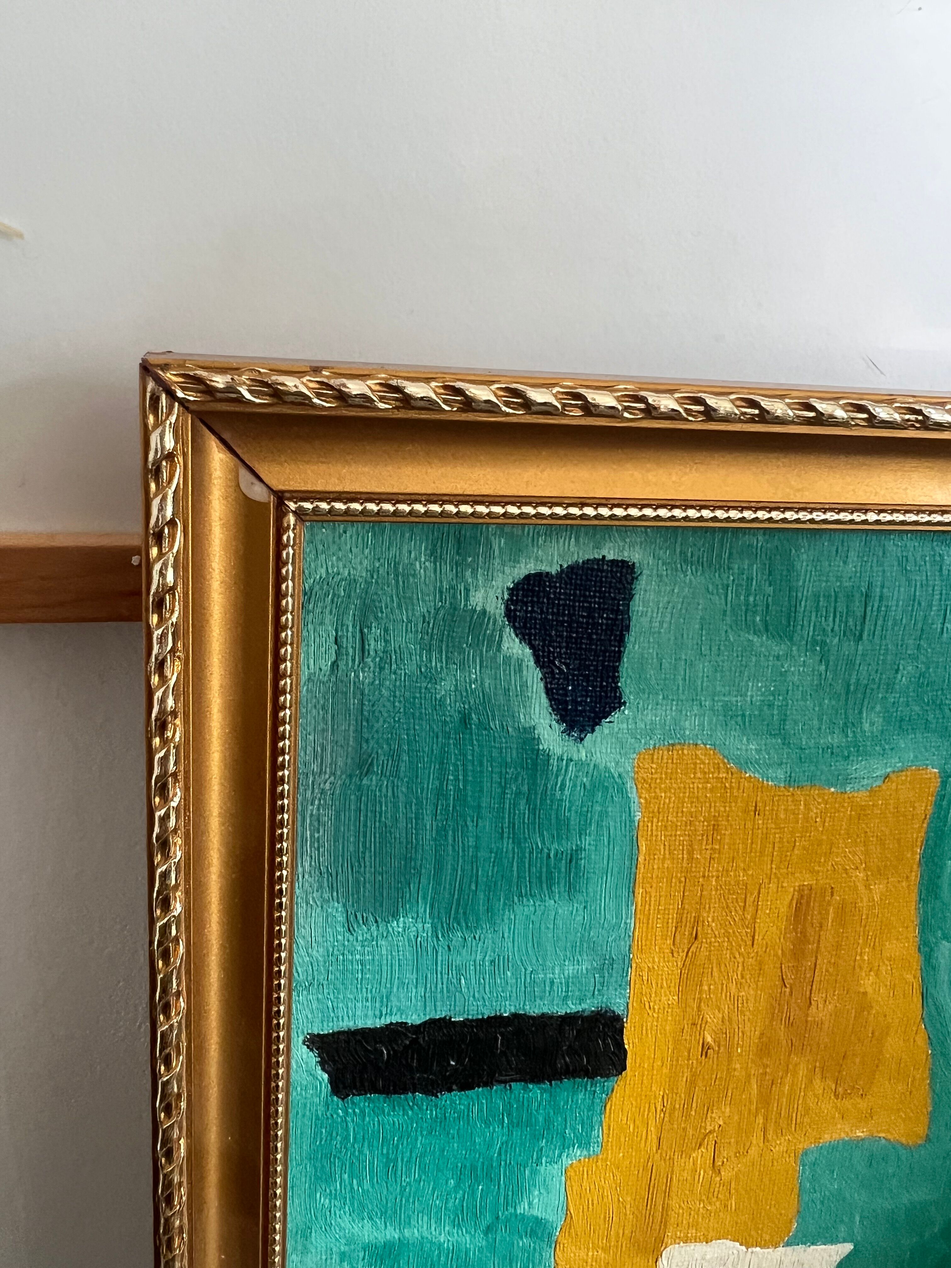 Painting painting with gilded frame, handmade, unique piece