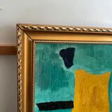 Painting painting with gilded frame, handmade, unique piece