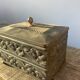 Metal jewelry box decorated with foliage and flowers art nouveau 1920