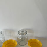 Vintage orange seventies jam jars