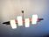Lunel chandelier brass and rosewood