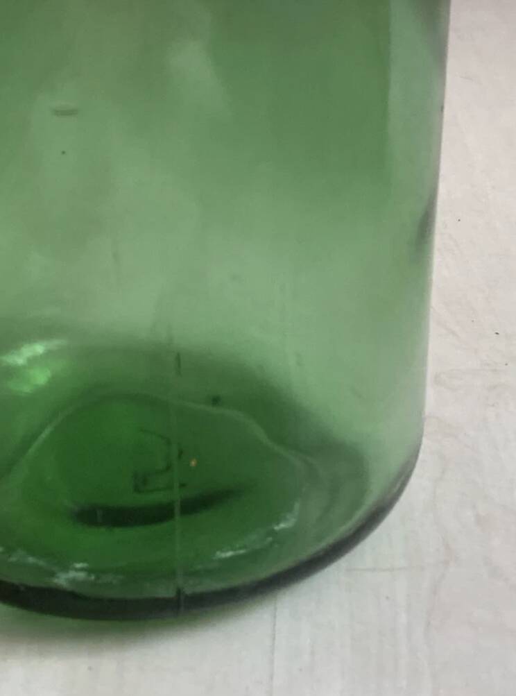 Dame jeanne vase vintage vert 5 litres